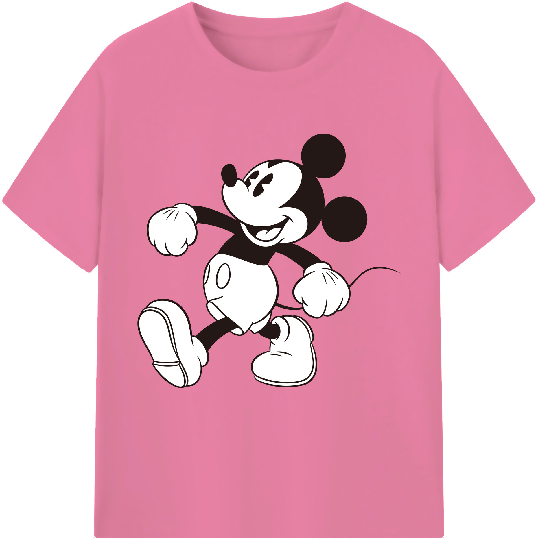 （画像用） ミッキーマウス Mickey Mouse 綿100％半袖Tシャツ（フロントプリント）